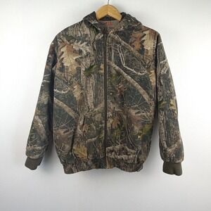 Redhead Silent Hide Youth XL Camo Hooded Jacket Bass Pro Shops Thermolite